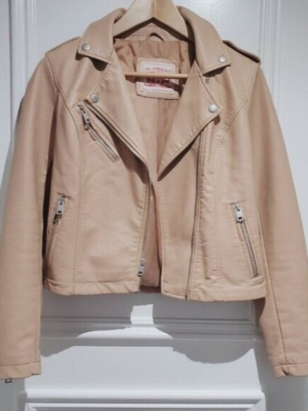 LEVI'S Limited Edition Tan Vegan Leather Moto Jacket